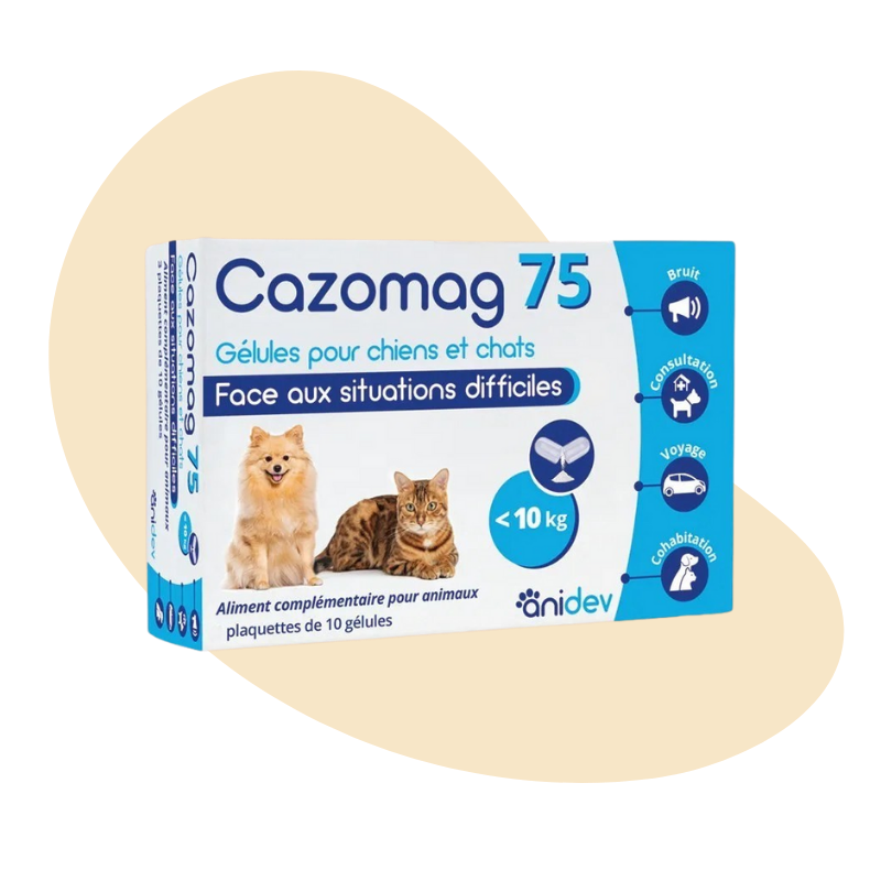Cazomag pour chiens et chats - 75 mg - 30 gélules
