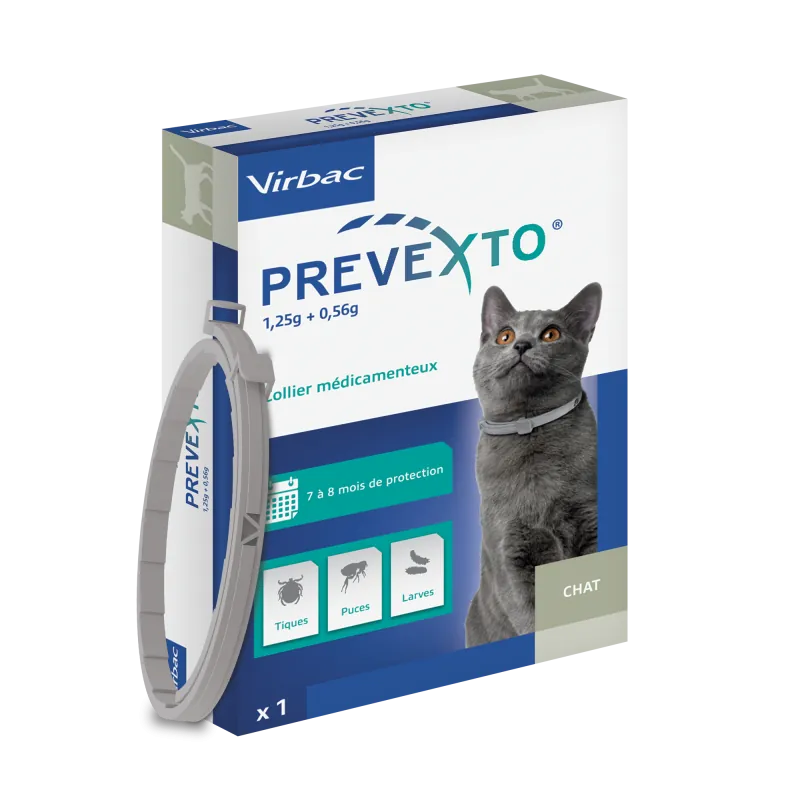 Prevexto collier antiparasitaire pour chat - boîte de 1 collier
